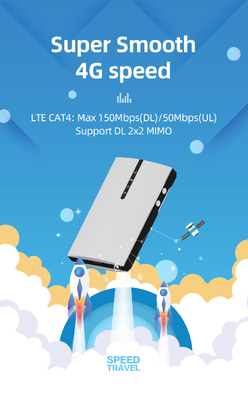 Высокоскоростной 150Mbps мобильный маршрутизатор Точки доступа 4G Lte для батареи перемещения 2100mAh