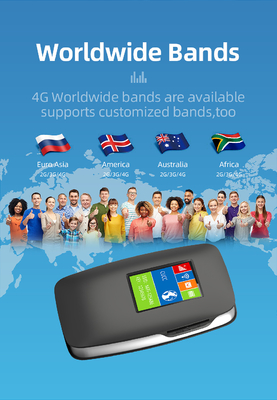Точка доступа маршрутизатора 150Mbps 4G мобильная WiFi 2700mAh-3000mAh 4G Lte MiFi 15 приборов с экраном LCD